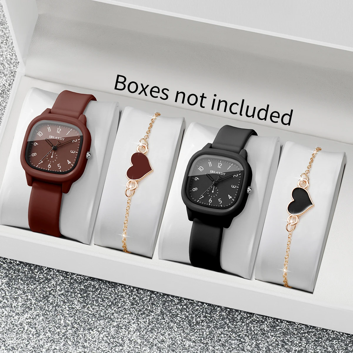 Silicone Band Women - Juego de 4 relojes de cuarzo