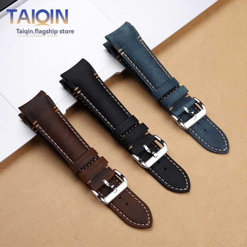 Suede Strap Watch - Correa mate Retro con extremo curvado