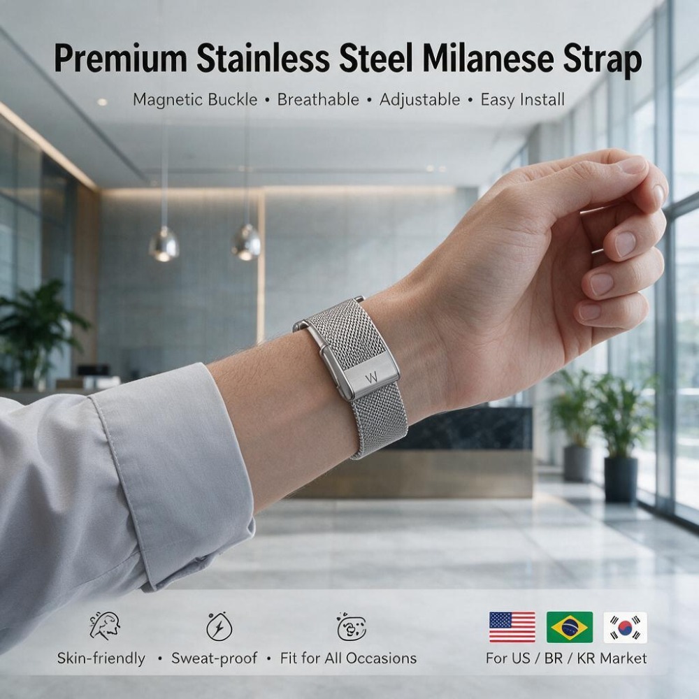 Mesh Strap Metal - Para WHOOP 5.0 MG, correa de