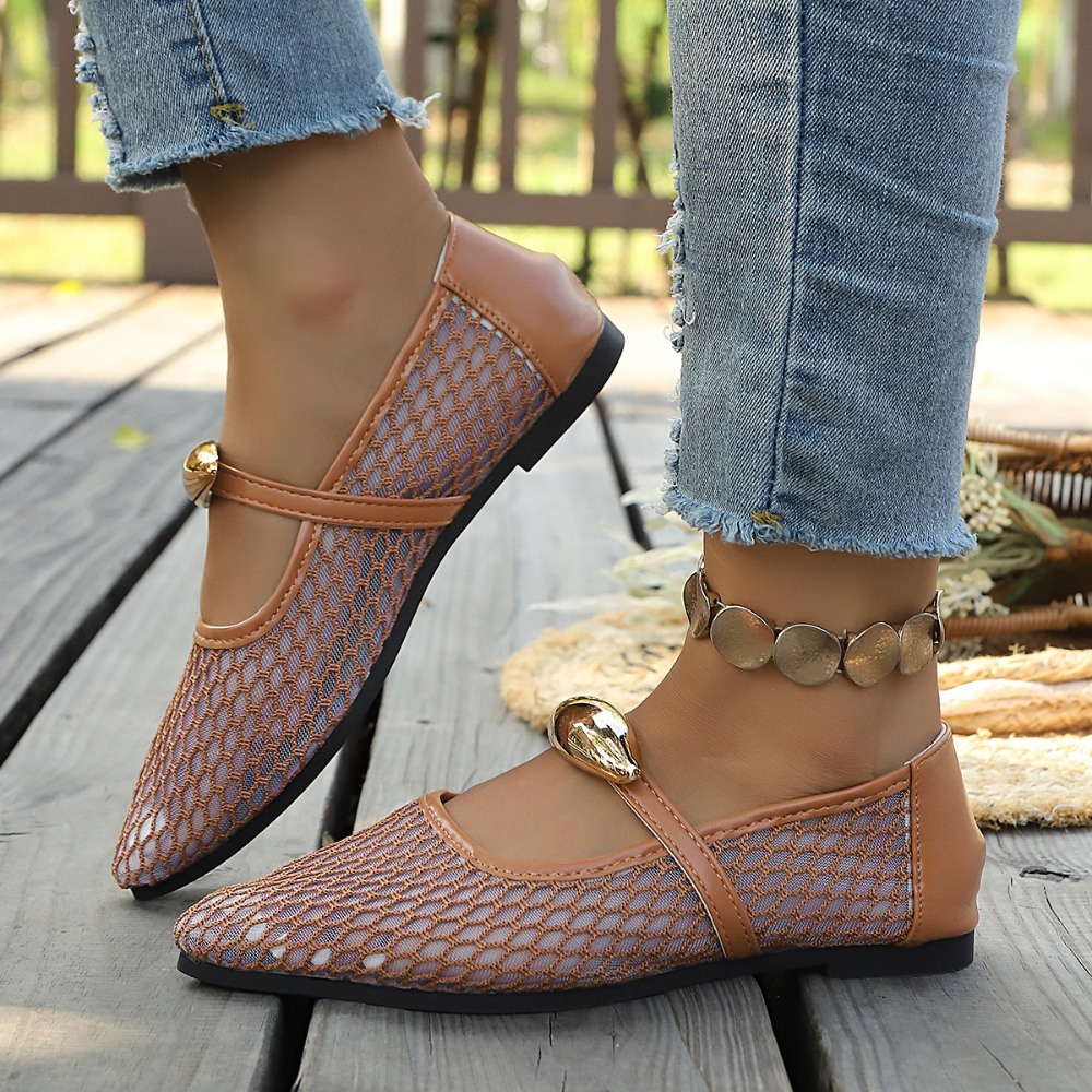 Zapatos Planos de Mujer Tipo M - Mesh Strap Metal reseña y precio