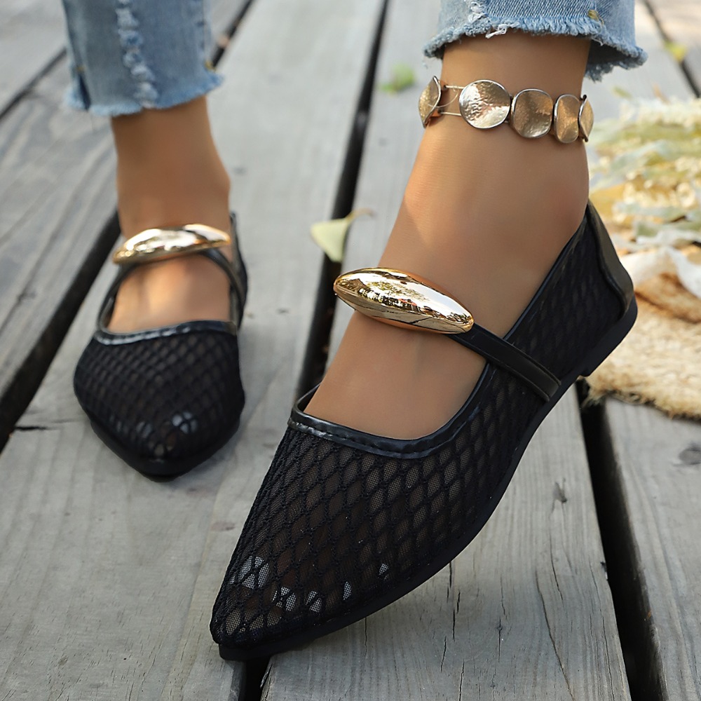 Zapatos Planos de Mujer Tipo M - Mesh Strap Metal reseña y precio