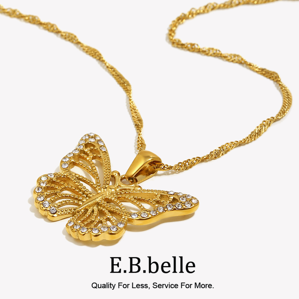 E.B.belle joyería de acero ino - Butterfly Clasp Deployant reseña y precio