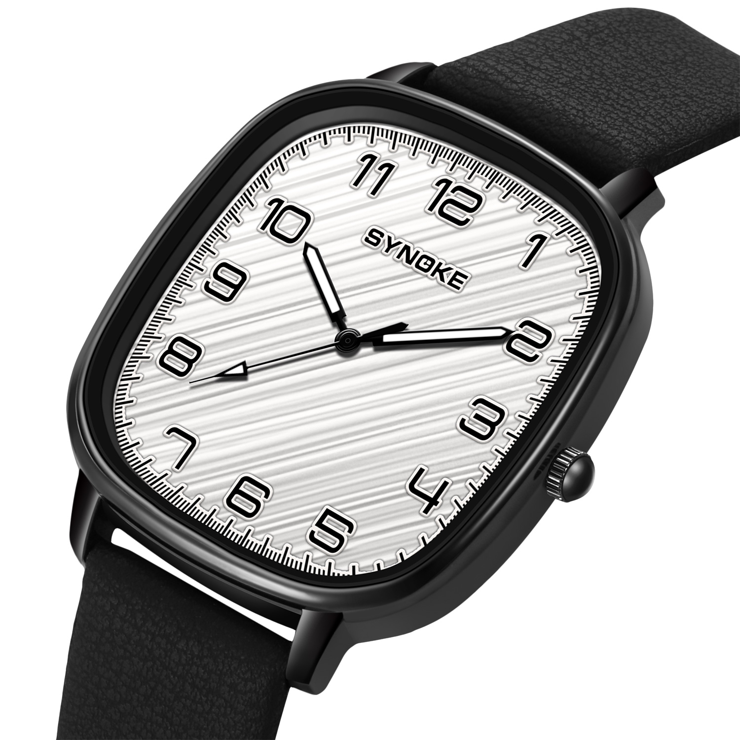 Reloj para hombre SYNOKE, caja - Leather Watch Band Men reseña y precio