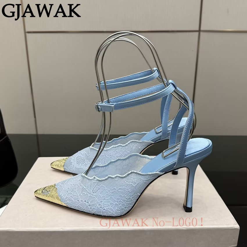 Zapatos de tacón alto fino par - Mesh Strap Metal reseña y precio