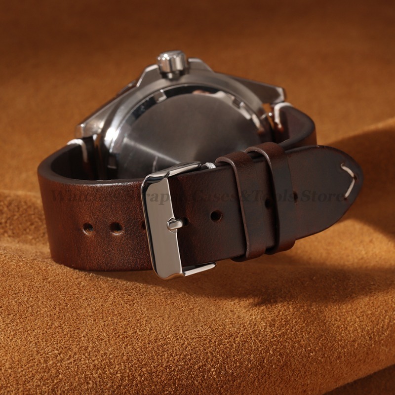 Correa de piel de becerro de c - Suede Strap Watch reseña y precio
